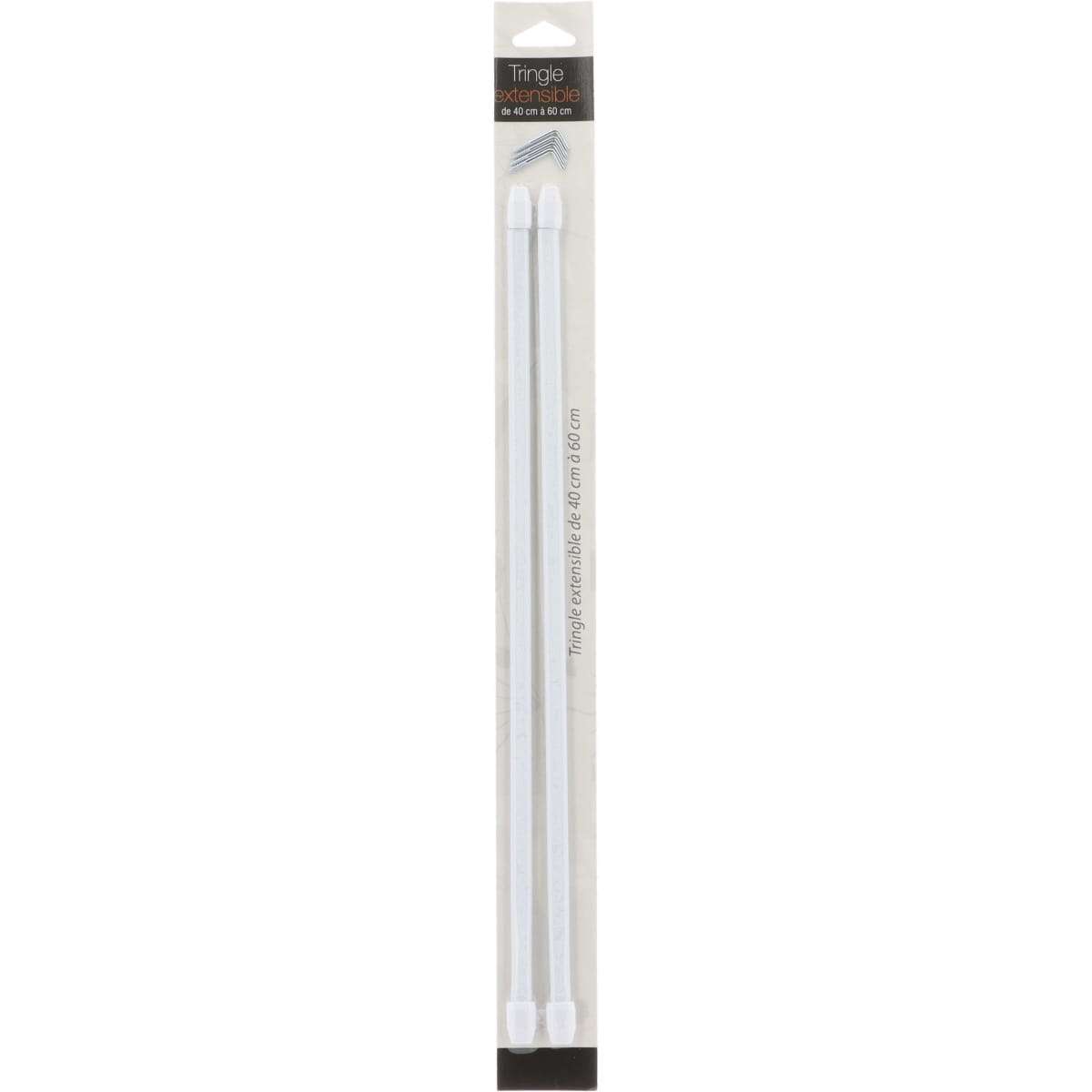 Luance karniša za prozor, ovalna, razvlačna 40-60 cm, 2/1 - bijela - Image 5