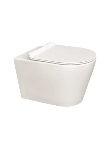 Inter Ceramic wc set 2/1 – viseća školjka bez ruba sa soft close wc daskom, porculan/duroplast, bijela