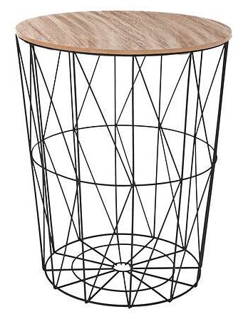 Atmosphera stolić kumi 47×56,5cm metal/drvo/mdf crni