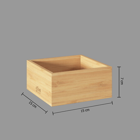 Five organizator bambus 15x15x7 cm - Image 3