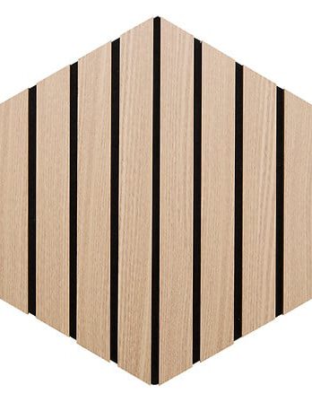 Atmosphera dekorativni zidni panel set 3/1 colva 30 x 26 cm hexagon light wood, mdf