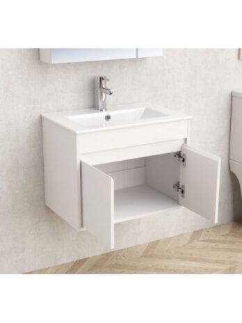 Inter Ceramic zidni pvc kupaonski ormarić za umivaonik bari 61×39,5×47 cm, bijeli
