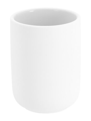 Tendance čaša stoneware sa gumenim efektom, bijela