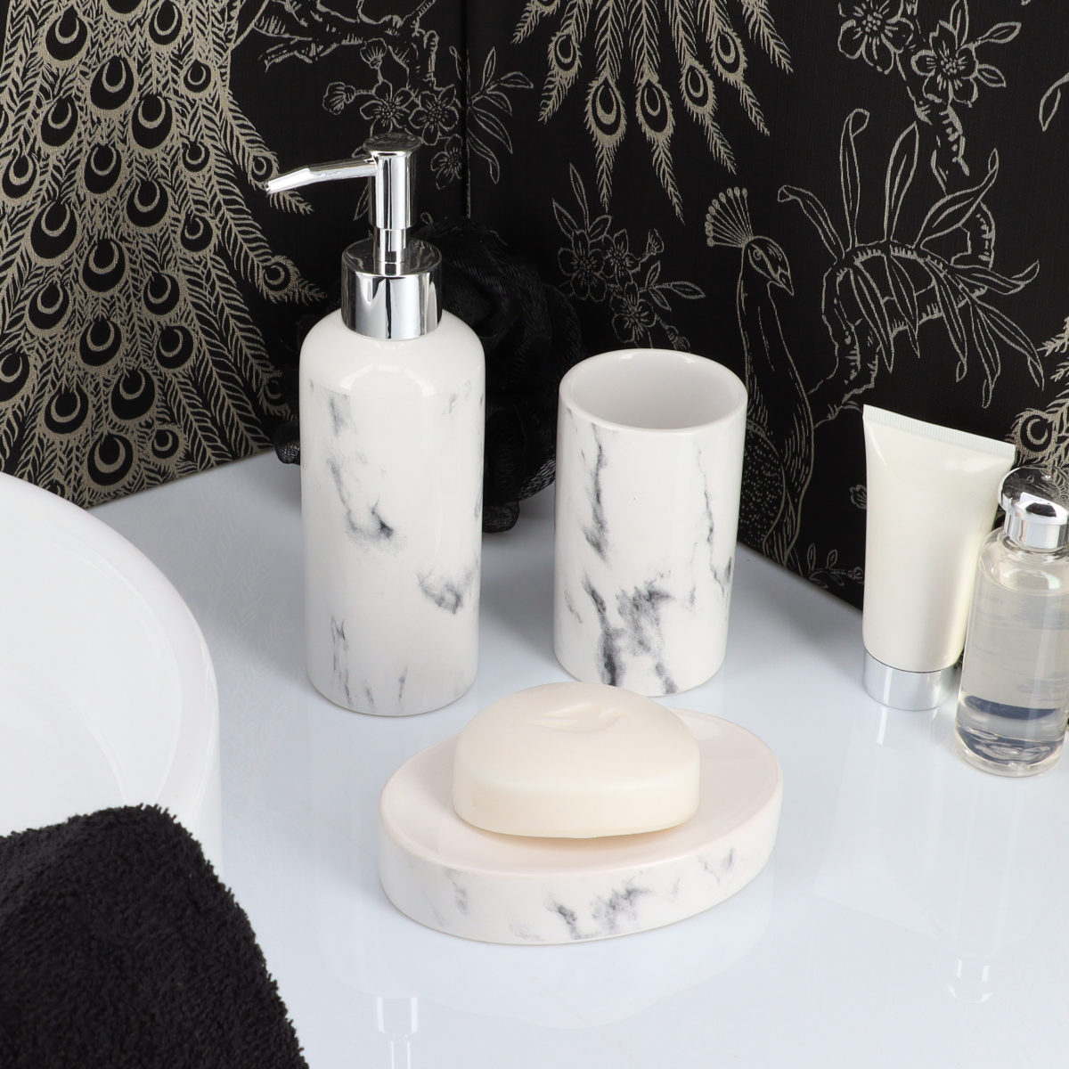 Tendance čaša marbre dolomite, bijela - Image 2