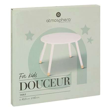 Atmosphera stol sweet 60x43,5cm mdf/drvo bijeli - Image 2