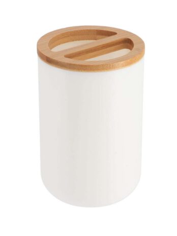 Tendance držač četkica za zube fano poliresin/bambus, bijeli