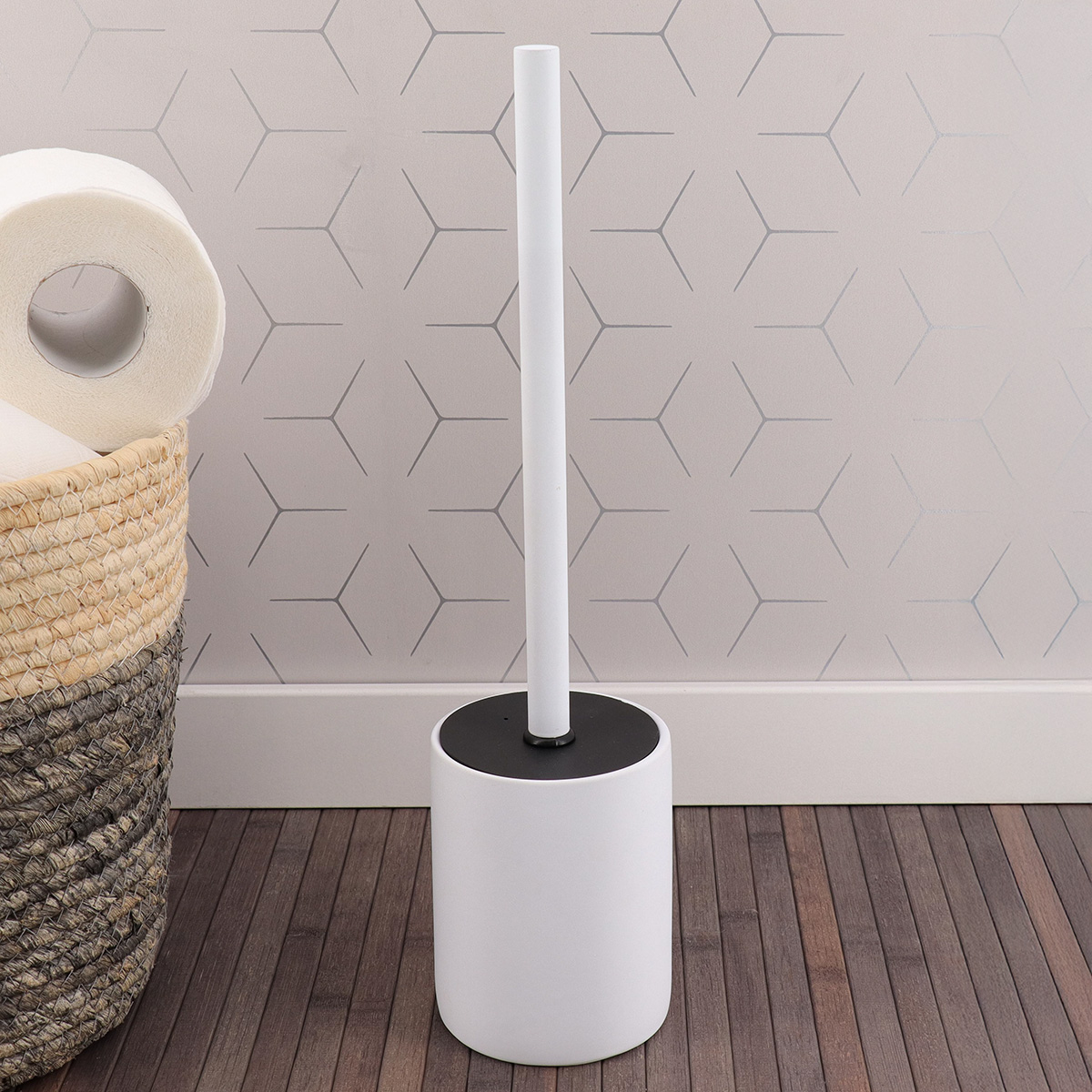 Tendance wc četka stoneware sa guenim efektom, bijela - Image 3