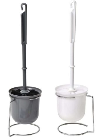 Tendance wc četka s metalnim držačem, bijelo/siva