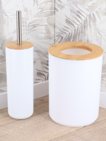 Tendance držač sapuna fano poliresin/bambus, bijeli