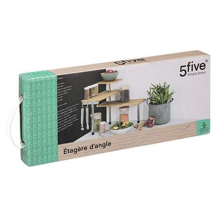 Five polica kuhinjska 45x43x38.5cm bamboo, inox, pvc bambus - Image 3