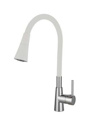 Inter Ceramic slavina za sudoper havana + set za ugradnju zinc/mesing kromirana/bijela