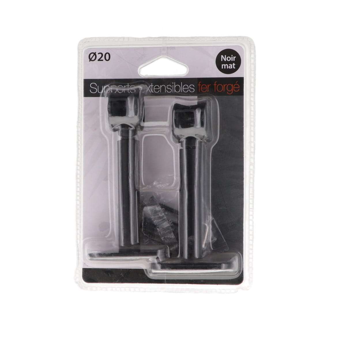 Luance nosač za metalnu karnišu eva 4, o20, 90mm, 2/1 - crni - Image 3