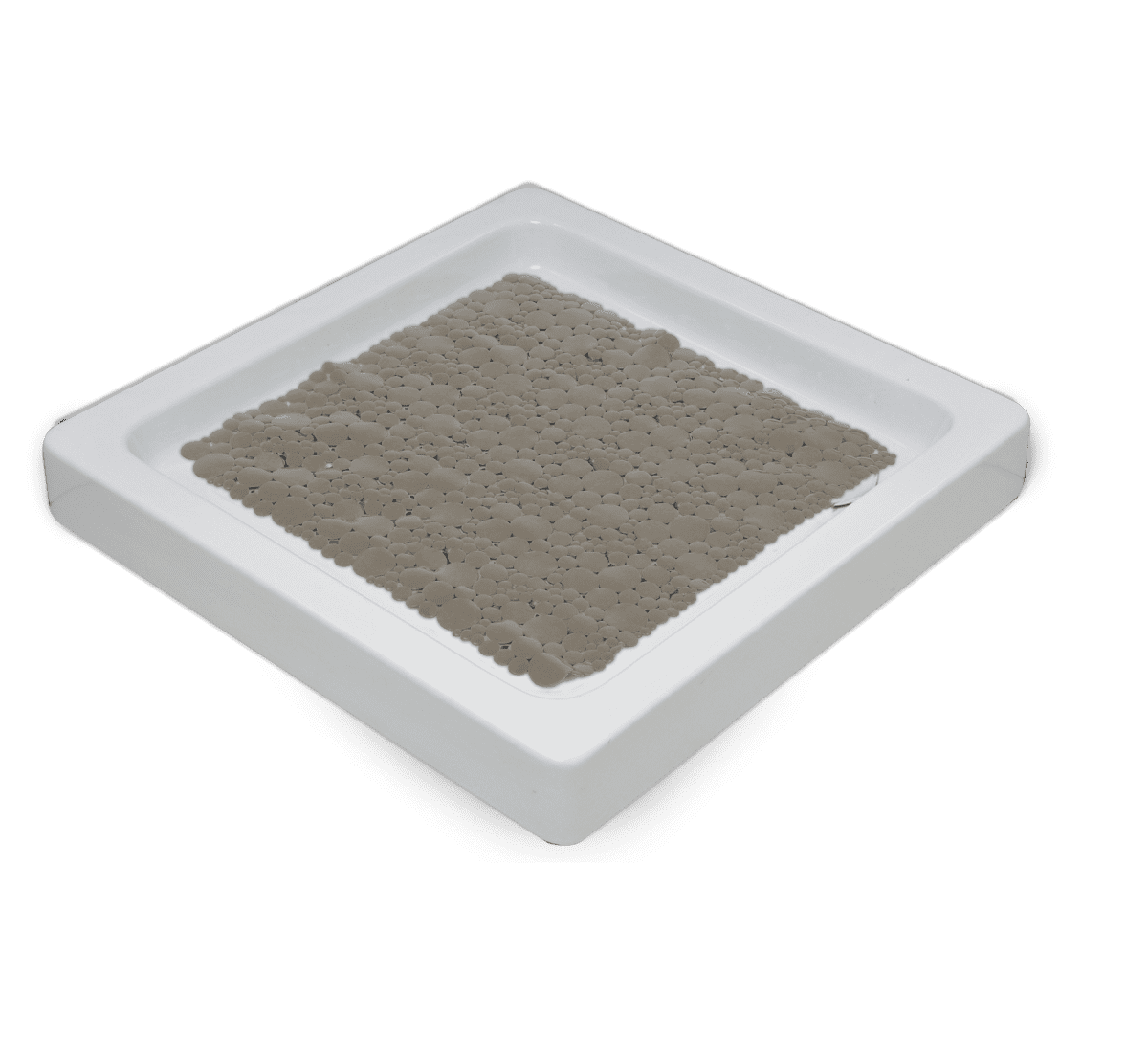 Tendance podloga za kadu bubbles 50x50 cm pvc, sivo smeđa - Image 2
