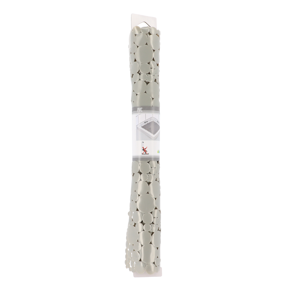 Tendance podloga za kadu bubbles 50x50 cm pvc, prozirno siva - Image 2