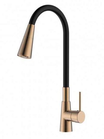 Inter Ceramic slavina za sudoper havana + set za ugradnju zinc/mesing brush rose gold