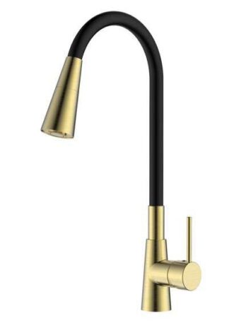 Inter Ceramic slavina za sudoper havana + set za ugradnju zinc/mesing brush gold