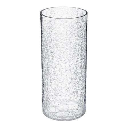 Atmosphera vaza crackled 13x30cm staklo prozirna