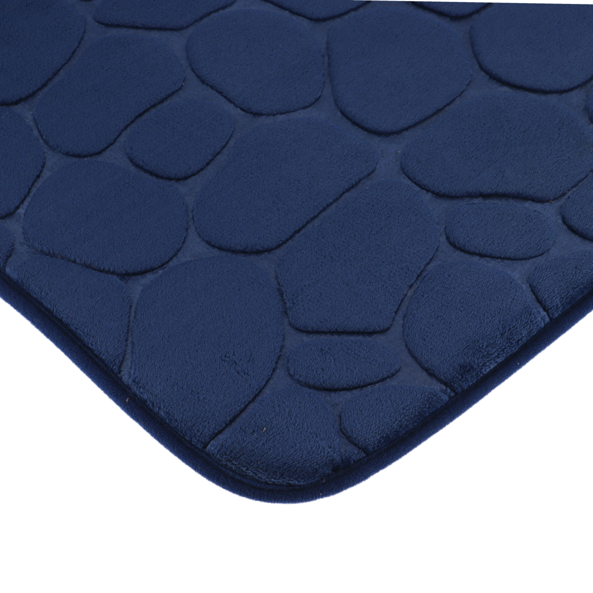 Tendance kupaonski tepih pebble 50x80 cm memorijska pjena, tamno plavi - Image 2