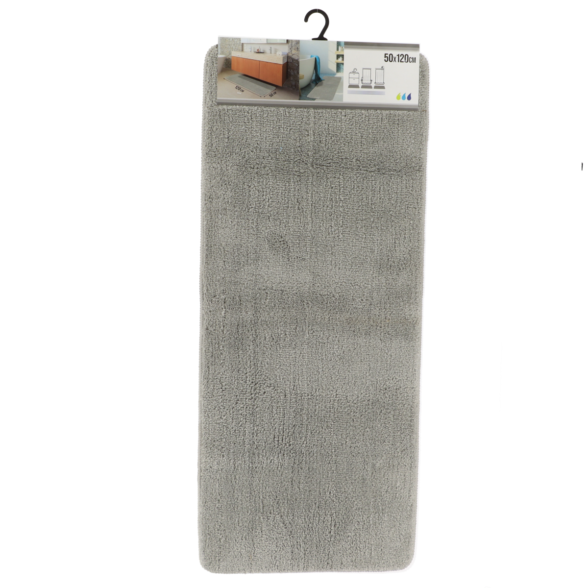 Tendance kupaonski tepih 50x120 cm mikrofibra i latex, svjetlo sivi - Image 4