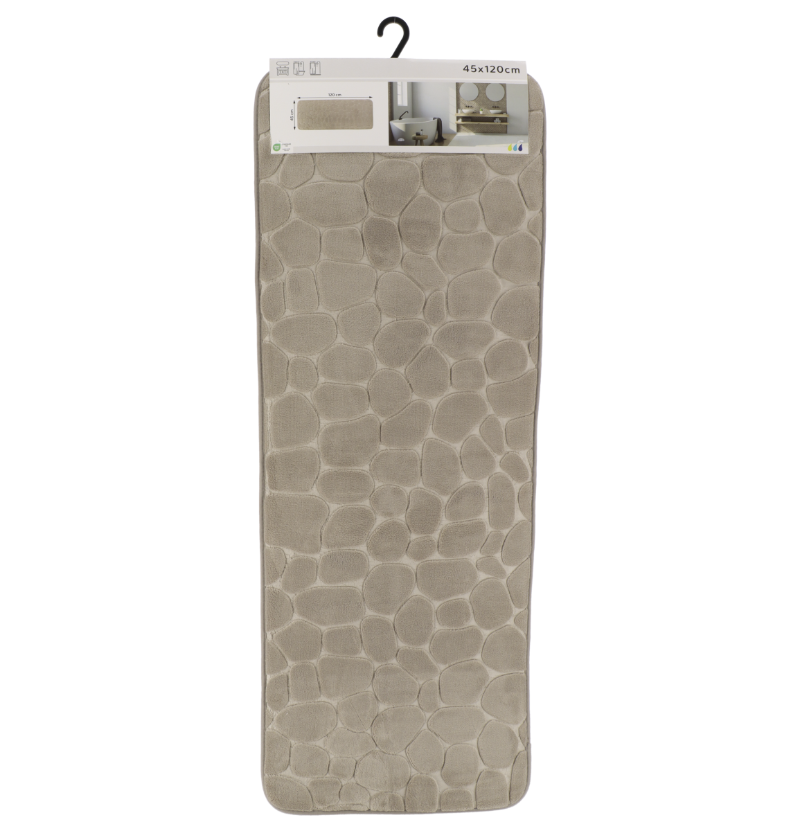 Tendance kupaonski tepih pebble 45x120 cm memorijska pjena, bež - Image 4