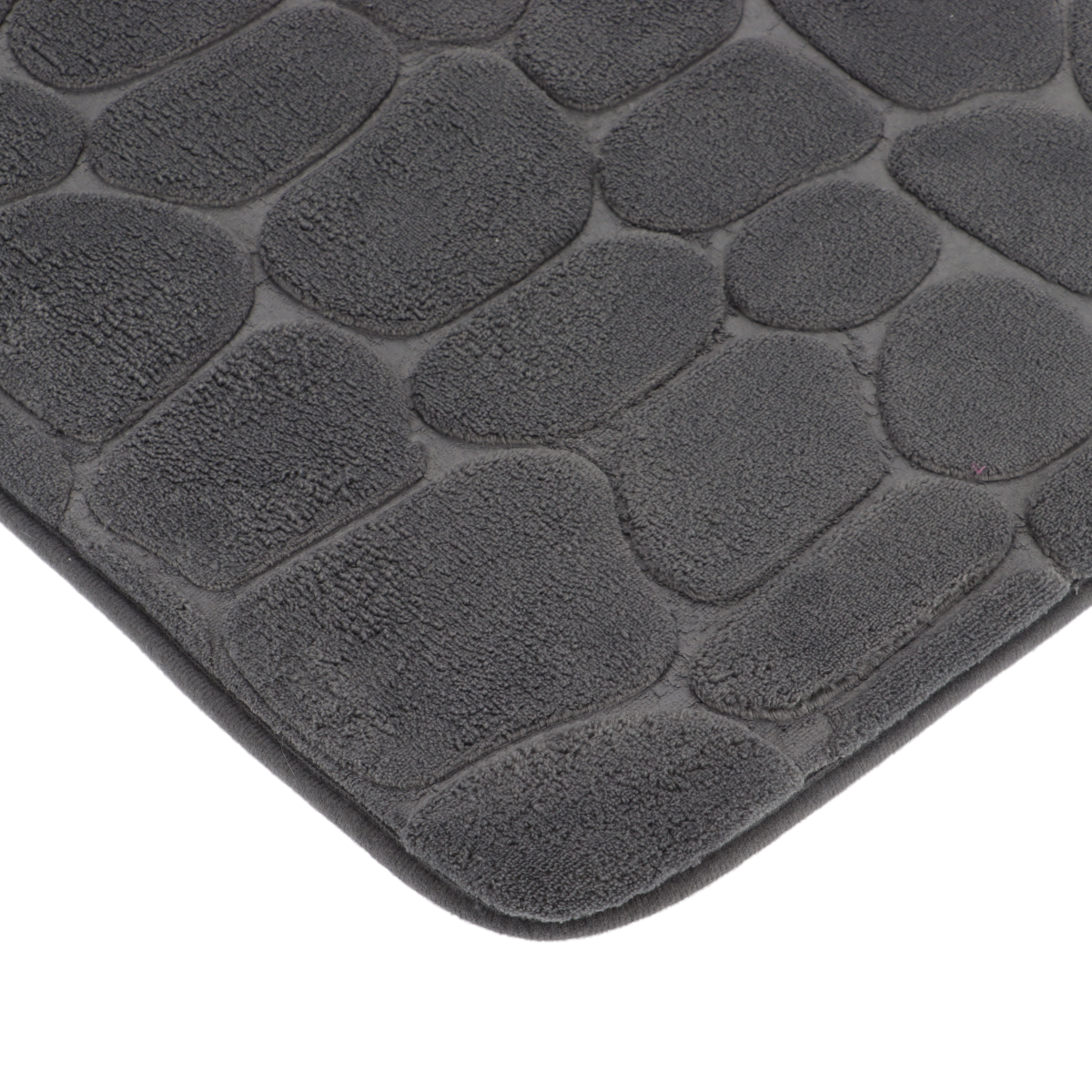 Tendance kupaonski tepih pebble 45x120 cm memorijska pjena, tamno sivi - Image 2