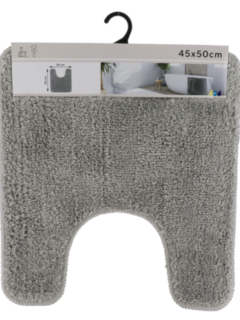Tendance kupaonski tepih za wc školjku pebble, 45×50 cm, mikrofibra, sivi