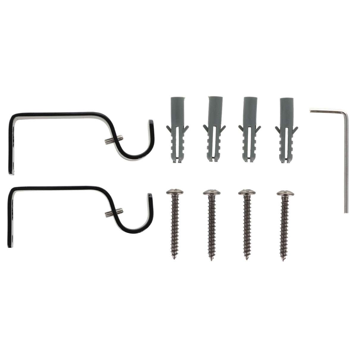 Luance set karniša, razvlačni, o16-19, 120-210 cm, nikko, crni - Image 3