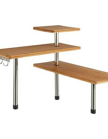 Five polica kuhinjska 45x43x38.5cm bamboo, inox, pvc bambus