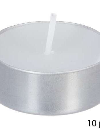 Atmosphera mirisne lučice jasmin nina 3,72×3,72×1,5cm aluminij/parafin/pamuk bijela 10/1
