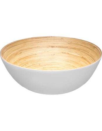 Five zdjela za salatu bambus 25cm bijela
