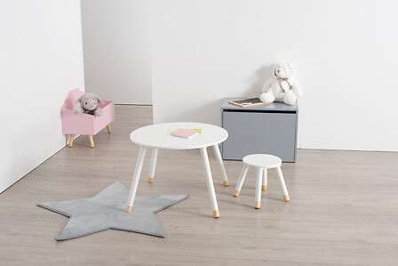 Atmosphera stol sweet 60x43,5cm mdf/drvo bijeli - Image 7