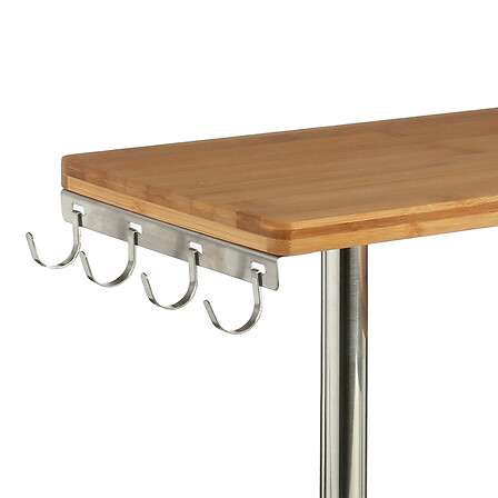 Five polica kuhinjska 45x43x38.5cm bamboo, inox, pvc bambus - Image 2