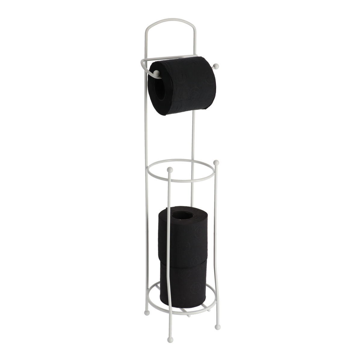 Tendance samostojeći držač toaletnog papira metalni, bijeli - Image 2