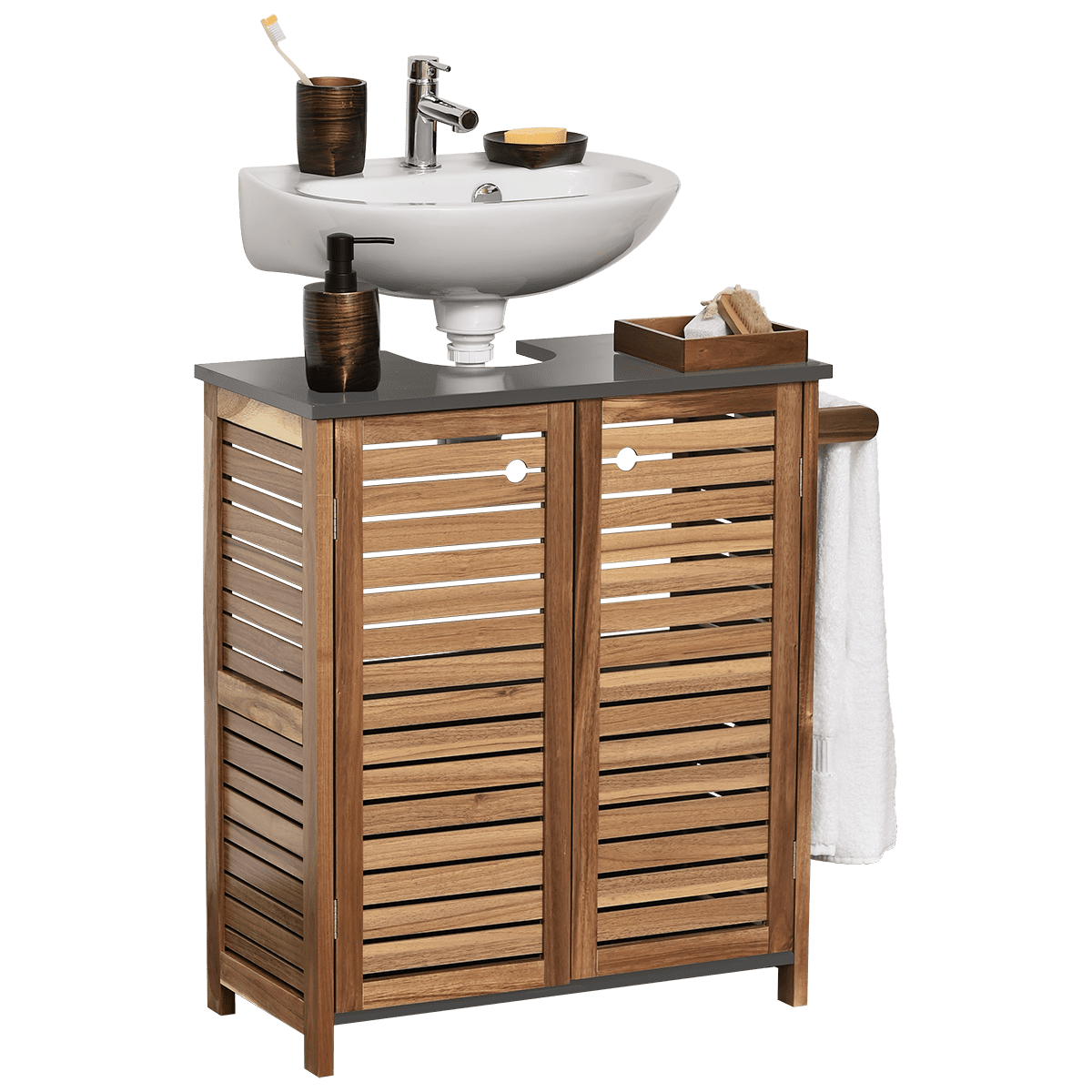 Tendance kupaonski ormarić element za ispod umivaonika, acacia/mdf - Image 2