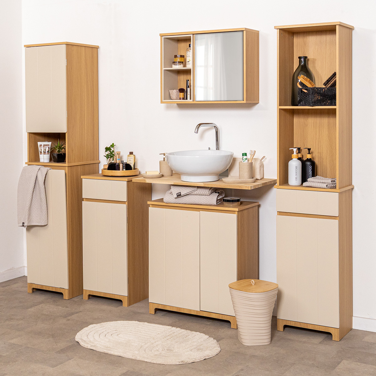 Tendance kupaonski ormarić 1 vrata + 1 drawer + 2 police mdf, rivoli - Image 4