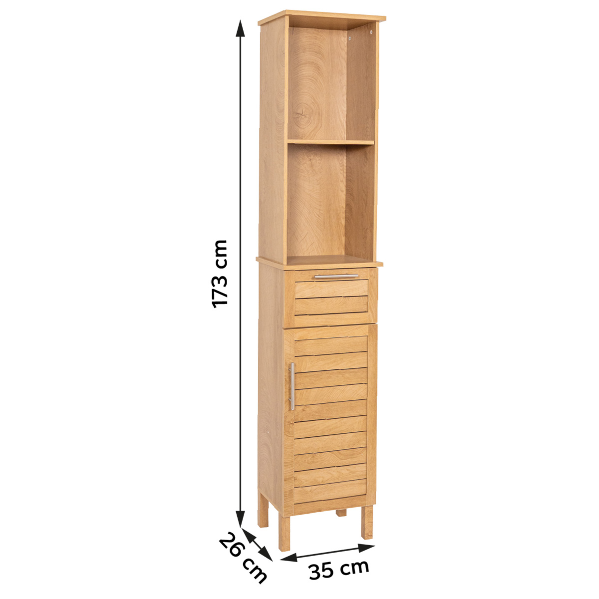 Tendance kupaonski ormarić 1 vrata + 1 drawer + 2 police mdf, colonial - Image 2