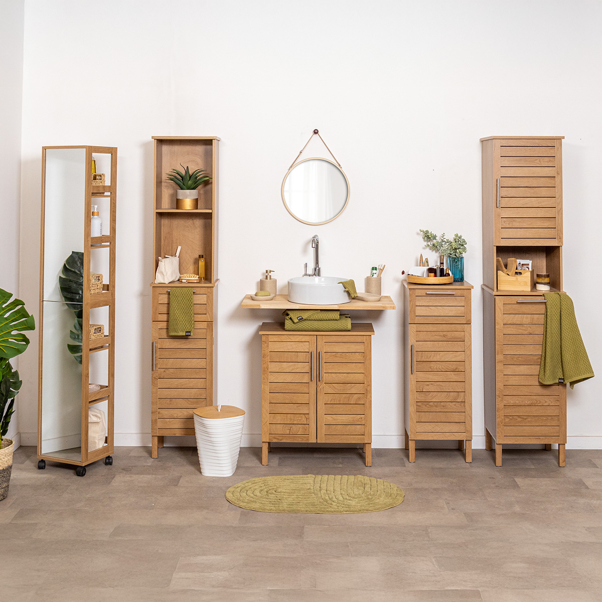 Tendance kupaonski ormarić 1 vrata + 1 drawer + 2 police mdf, colonial - Image 4
