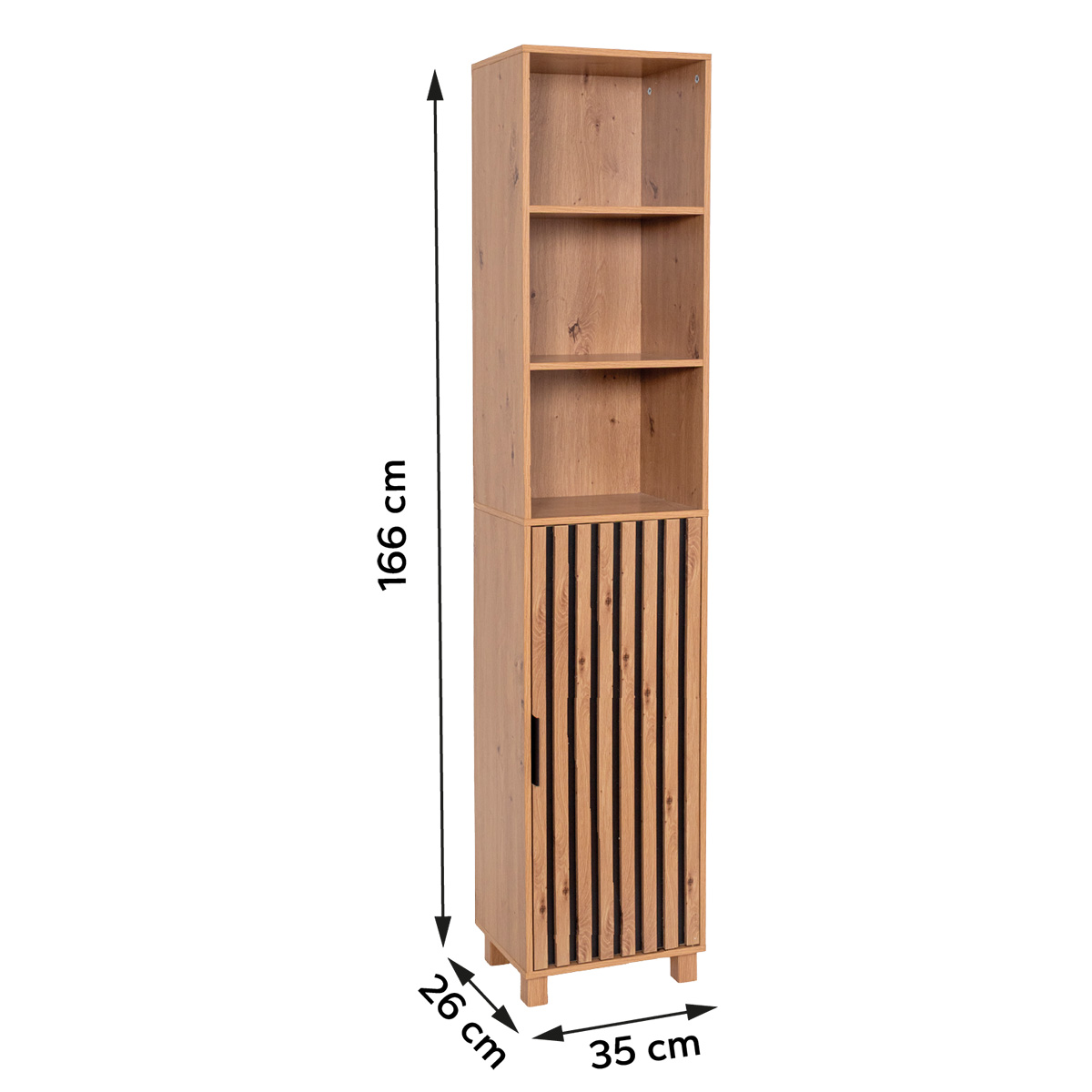 Tendance kupaonski ormarić 1 vrata + 1 drawer + 2 police mdf, karma - Image 2