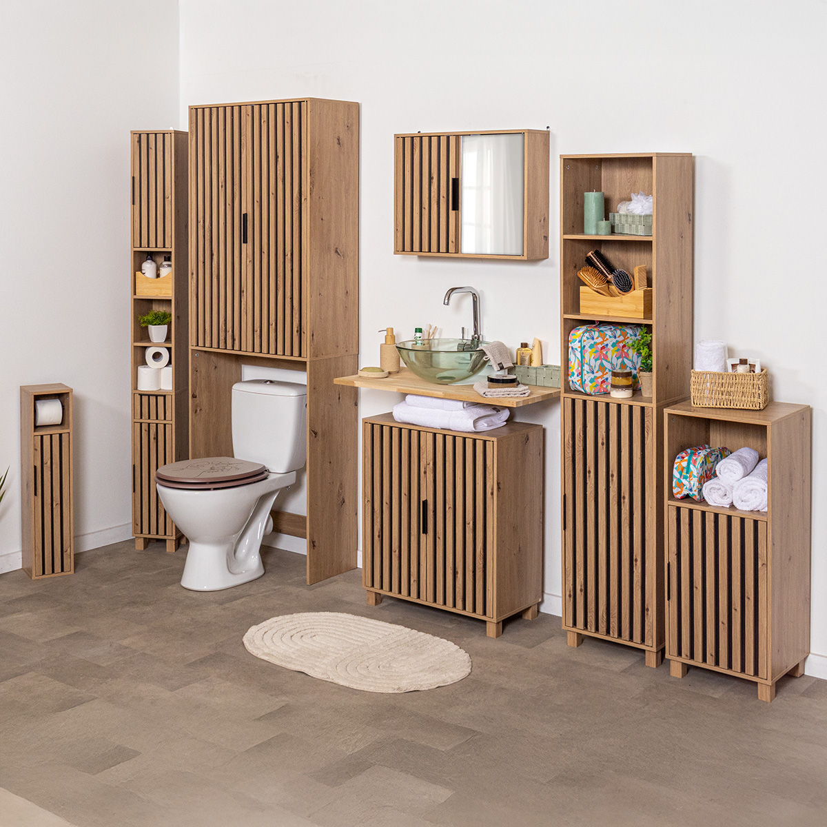 Tendance kupaonski ormarić 1 vrata + 1 drawer + 2 police mdf, karma - Image 4