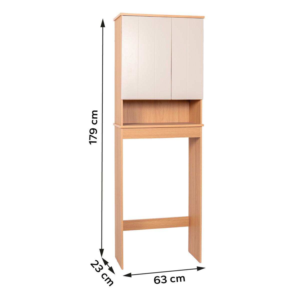 Tendance kupaonski ormarić za iznad wc školjke 2 vrata + 1 polica mdf, rivoli - Image 2