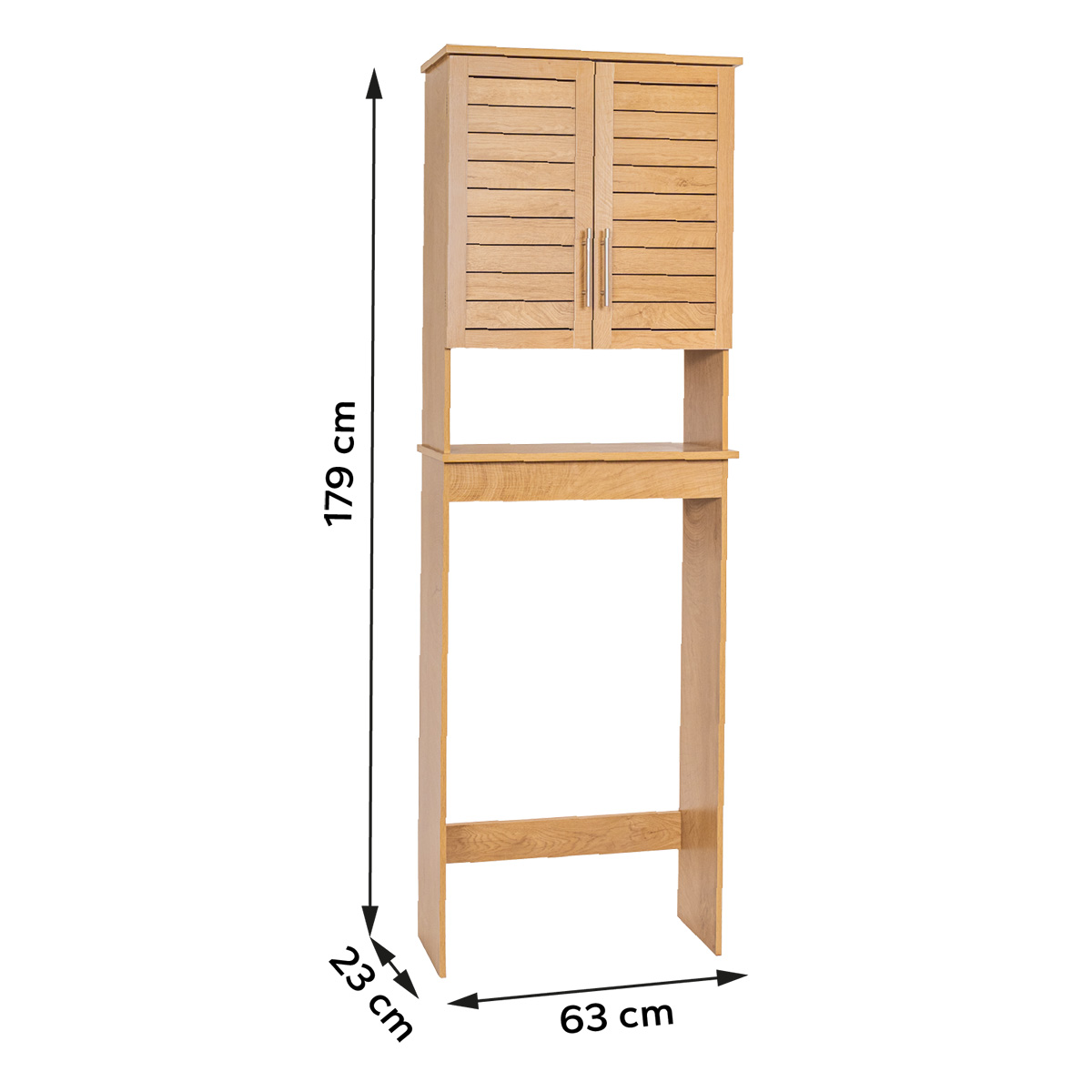 Tendance kupaonski ormarić za iznad wc školjke 2 vrata + 1 polica mdf, colonial - Image 2