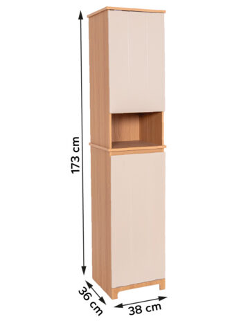 Tendance kupaonski ormarić 2 vrata + 1 polica + 1 ugrađena košara za rublje mdf, rivoli