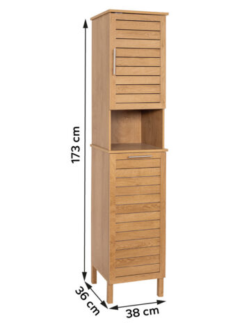 Tendance kupaonski ormarić 2 vrata + 1 polica + 1 ugrađena košara za rublje mdf, colonial
