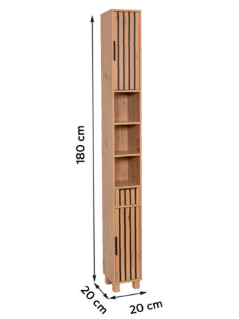 Tendance kupaonski ormarić 2 vrata + 1 ladica + 2 police mdf, karma
