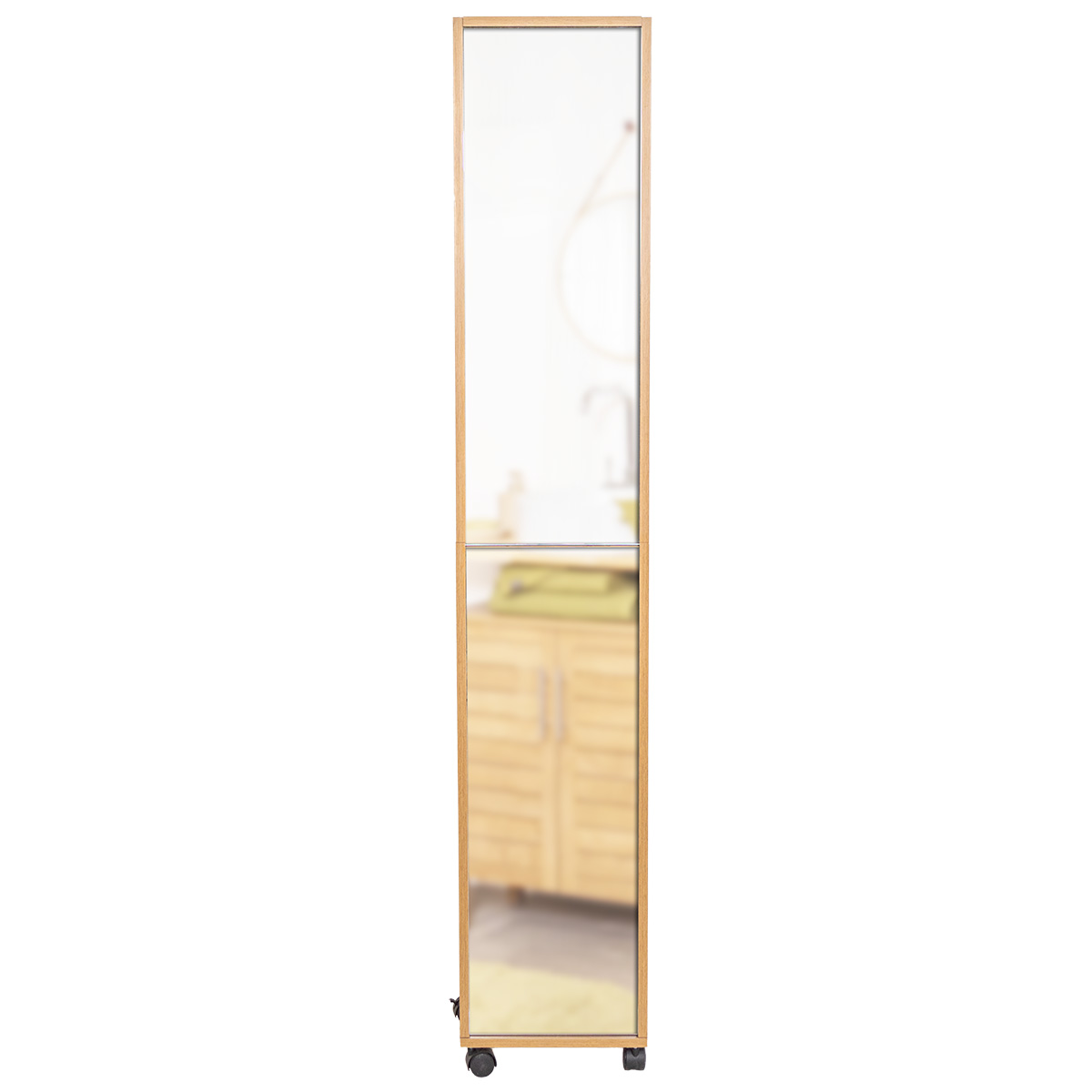 Tendance ogledalo na kotačima sa sppretincima za odlaganje mdf, colonial - Image 3