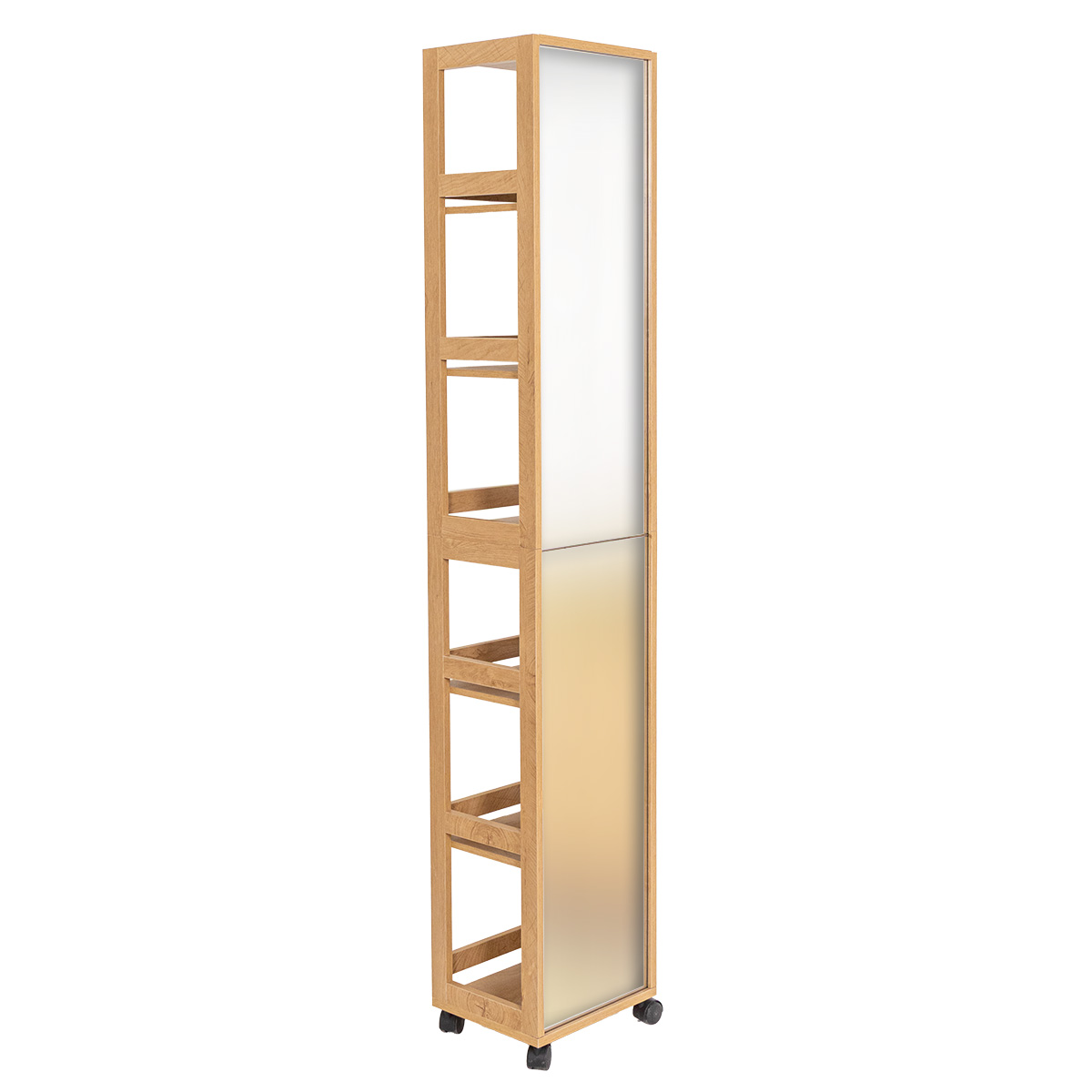 Tendance ogledalo na kotačima sa sppretincima za odlaganje mdf, colonial