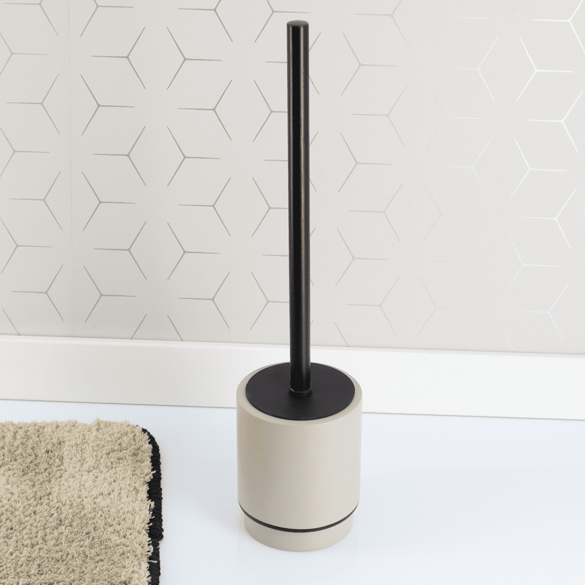 Tendance we četka ravena, poliresin, bež/crna - Image 3