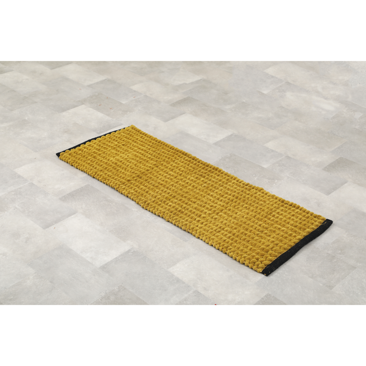 Tendance kupaonski tepih 45x120 cm, pamuk, žuti sa crnim rubom - Image 3