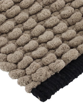 Tendance kupaonski tepih 45×120 cm, pamuk, bež sa crnim rubom