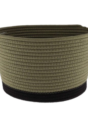 Tendance pletena košara 32×25 cm, khaki crna